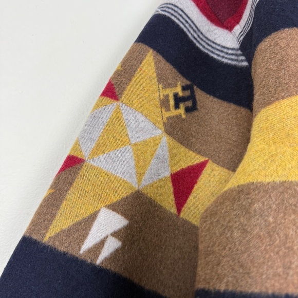 Pendleton x Tommy Hilfiger Rare Wool Blend Valley Stripe Tribal Bomber Jacket - Picture 7 of 11